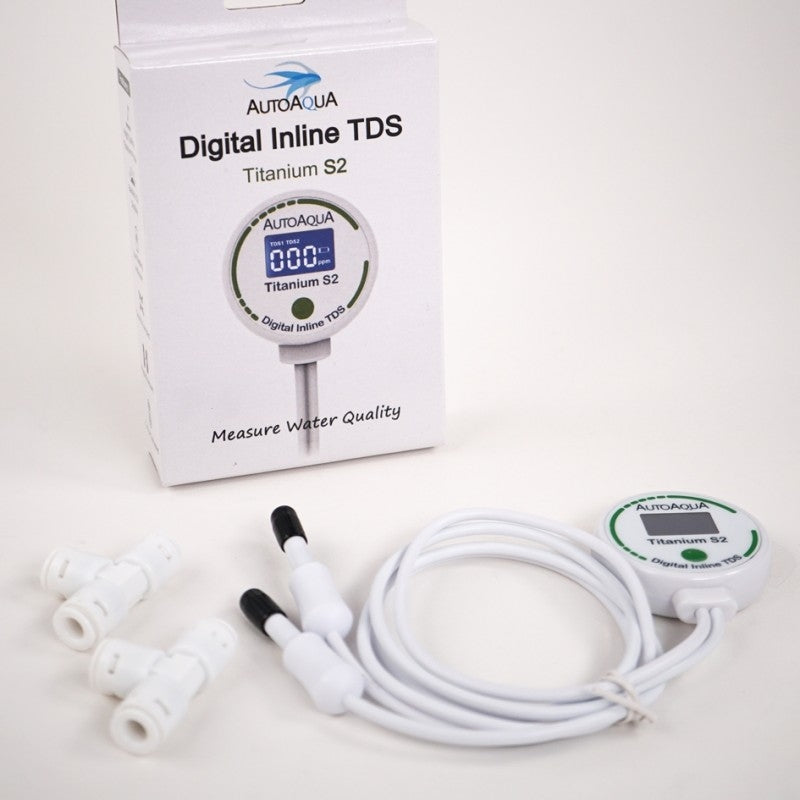 AutoAqua Inline Digital TDS Meters - Titanium S2