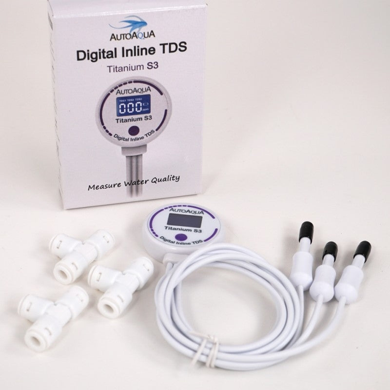 AutoAqua Inline Digital TDS Meters - Titanium S3