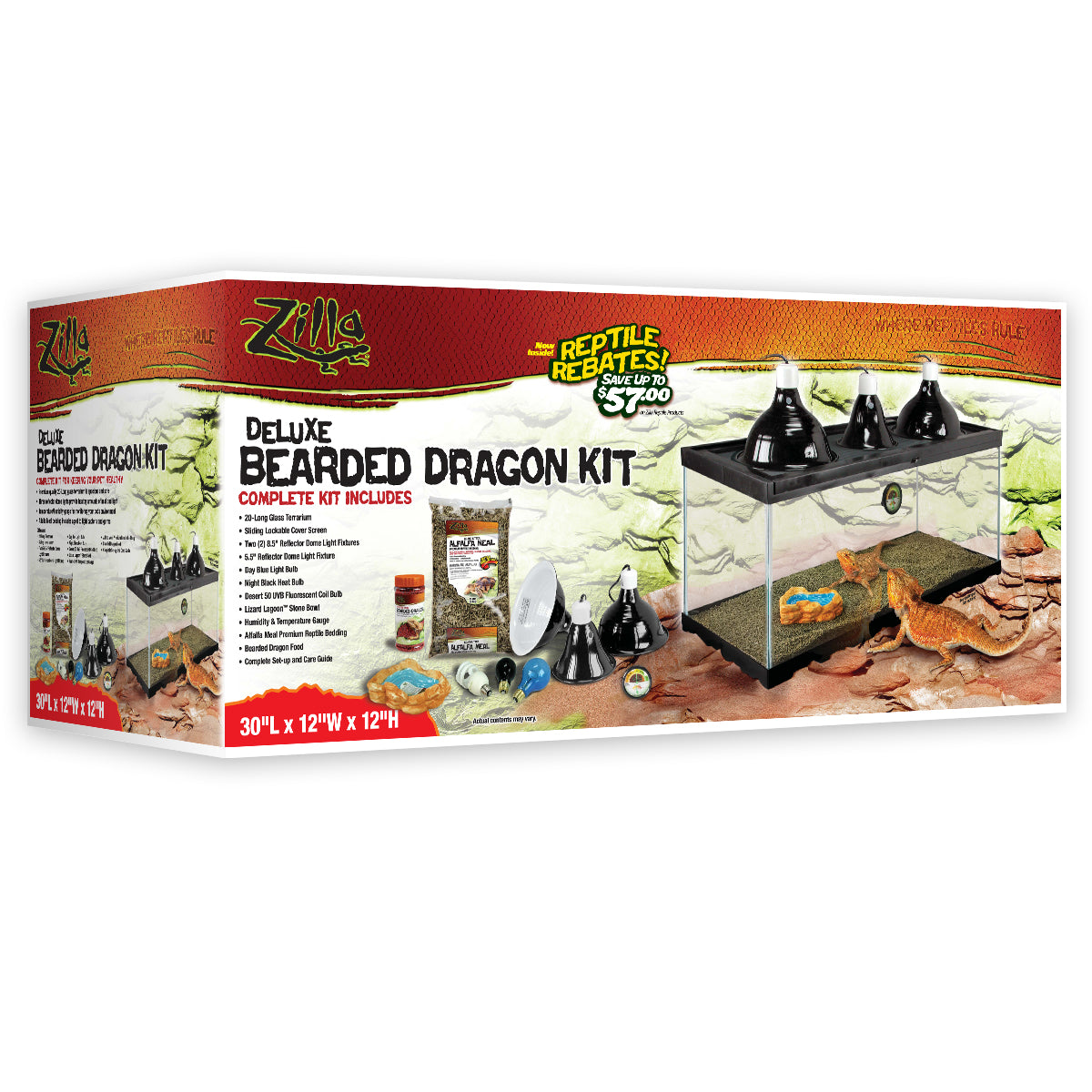 Reptihabitat bearded dragon store kit 20 gallon