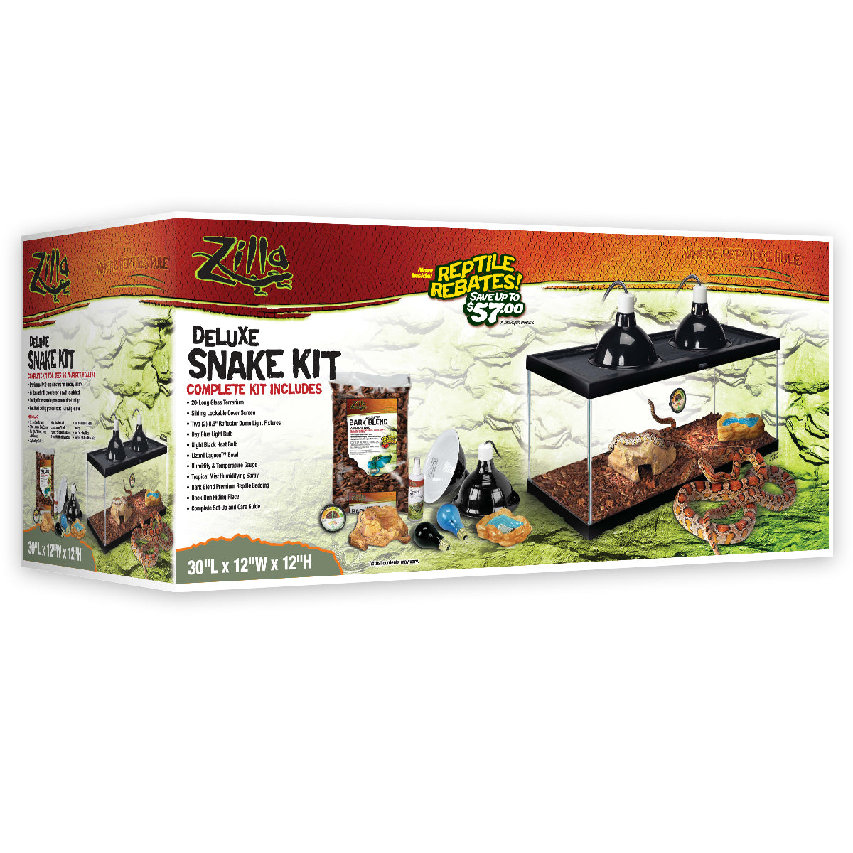 Terrarium Snake Starter Kit Zilla Snake Premium Terrarium Kit