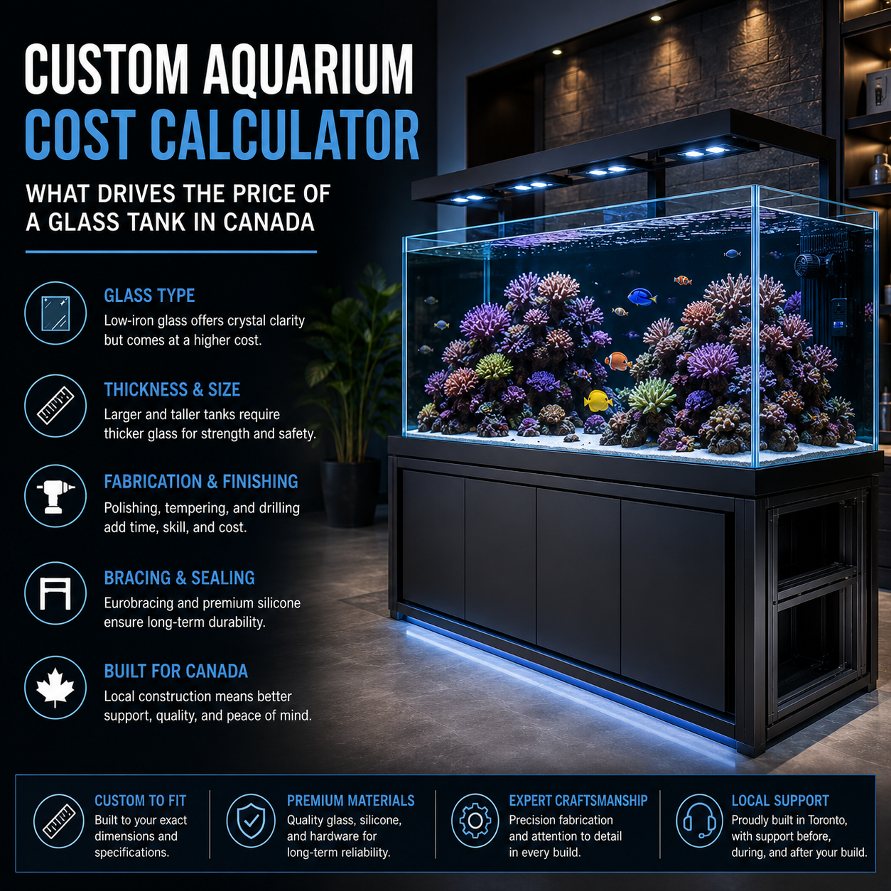 Custom Aquarium Cost Calculator: How Much Does a Custom Aquarium Cost in Canada?