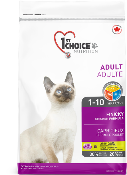 1st Choice Nutrition Finicky Chicken Dry Adult Cat Food - 2.72kg