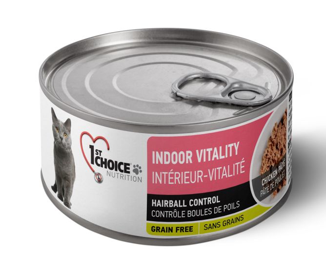 1st Choice Nutrition Hairball Control Chicken Pate Adult Wet Cat Food - 156g