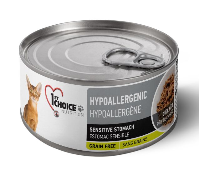 1st Choice Nutrition Hypoallergenic Duck Pate Adult Wet Cat Food - 156g