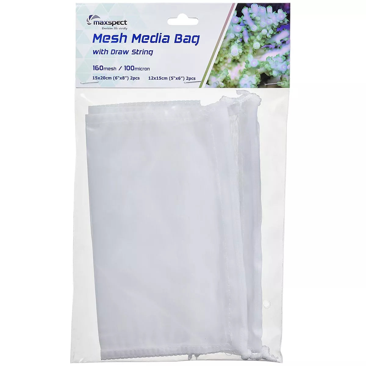 Maxspect Mesh Media Bag with Draw String (Set of 4)