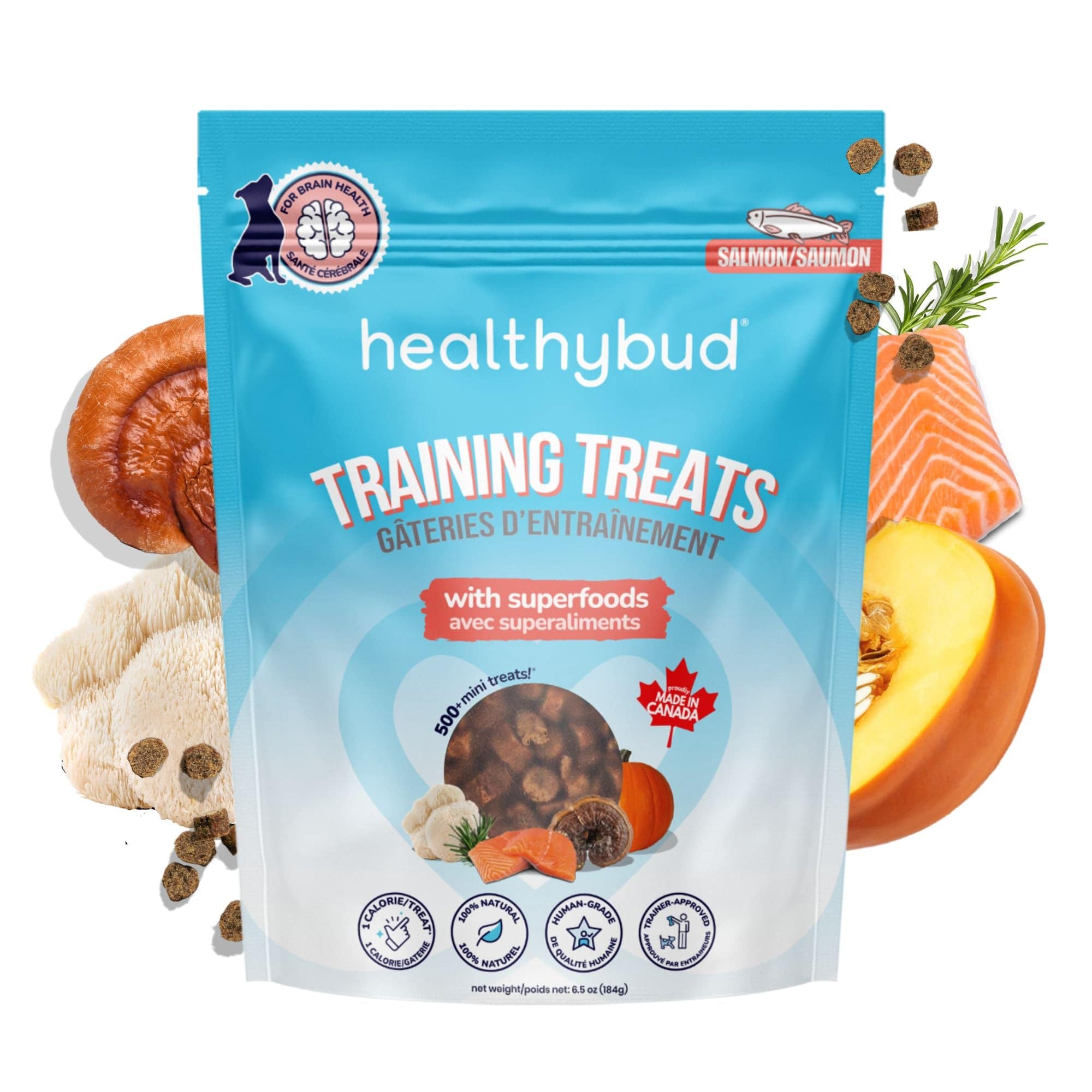 Healthybud Salmon Mini Training Treats - 184g - The Pet Source