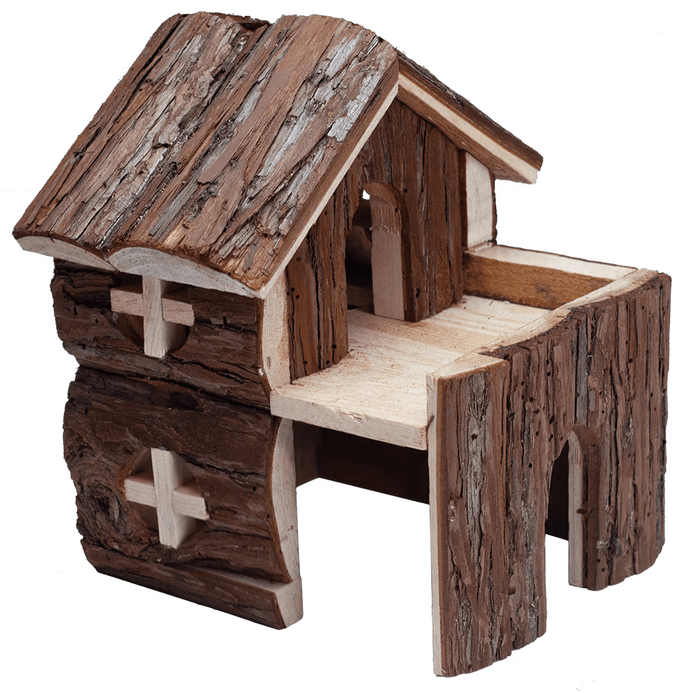 A & E Cages Nibbles Log Cabin Small Animal Deluxe - The Pet Source