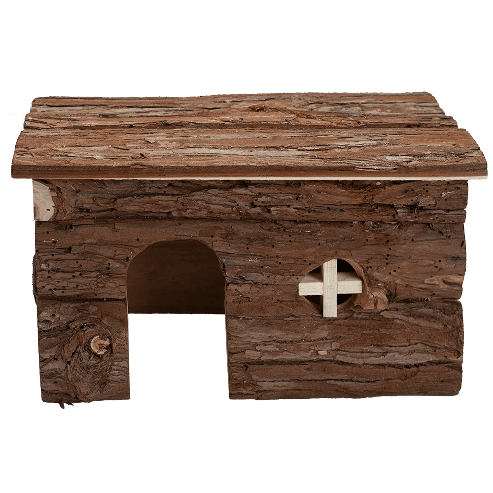 A & E Cages Nibbles Log Cabin Small Animal Hut - Large - The Pet Source