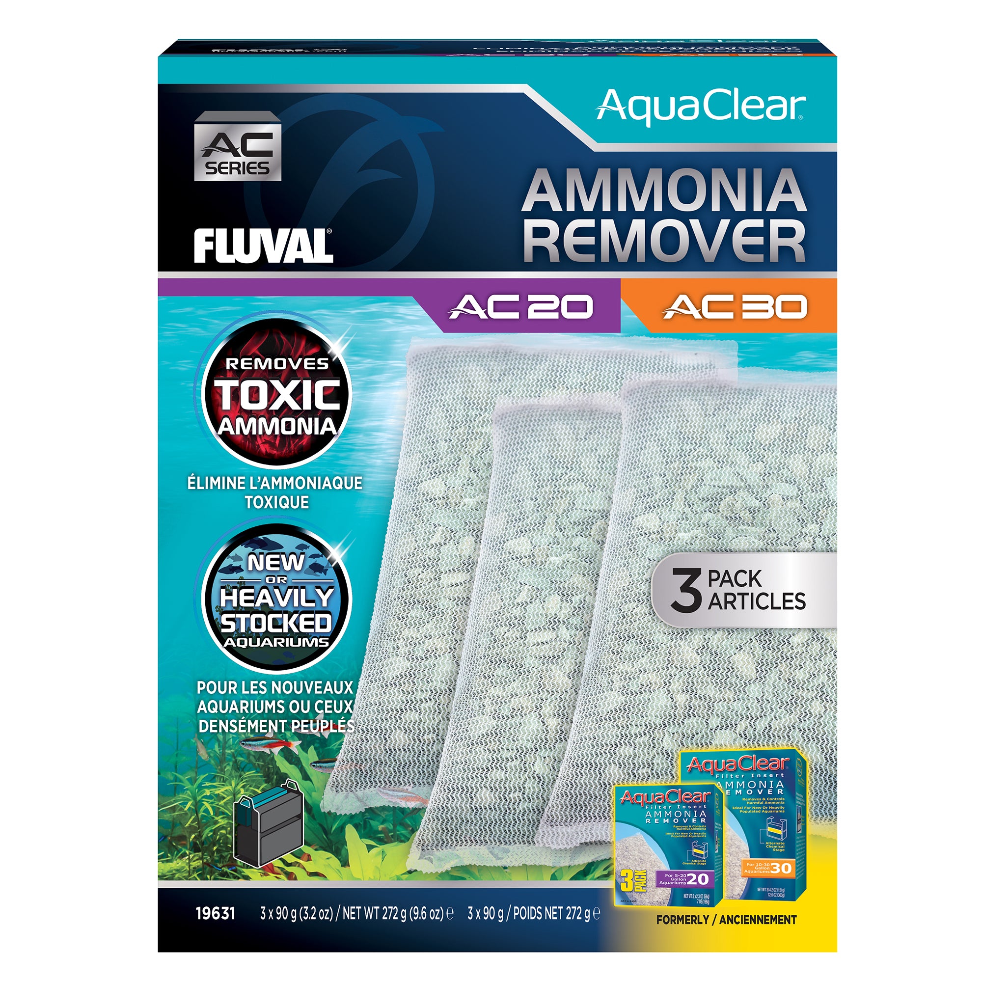 AquaClear Ammonia Remover for AC20/AC30 - 3 pack