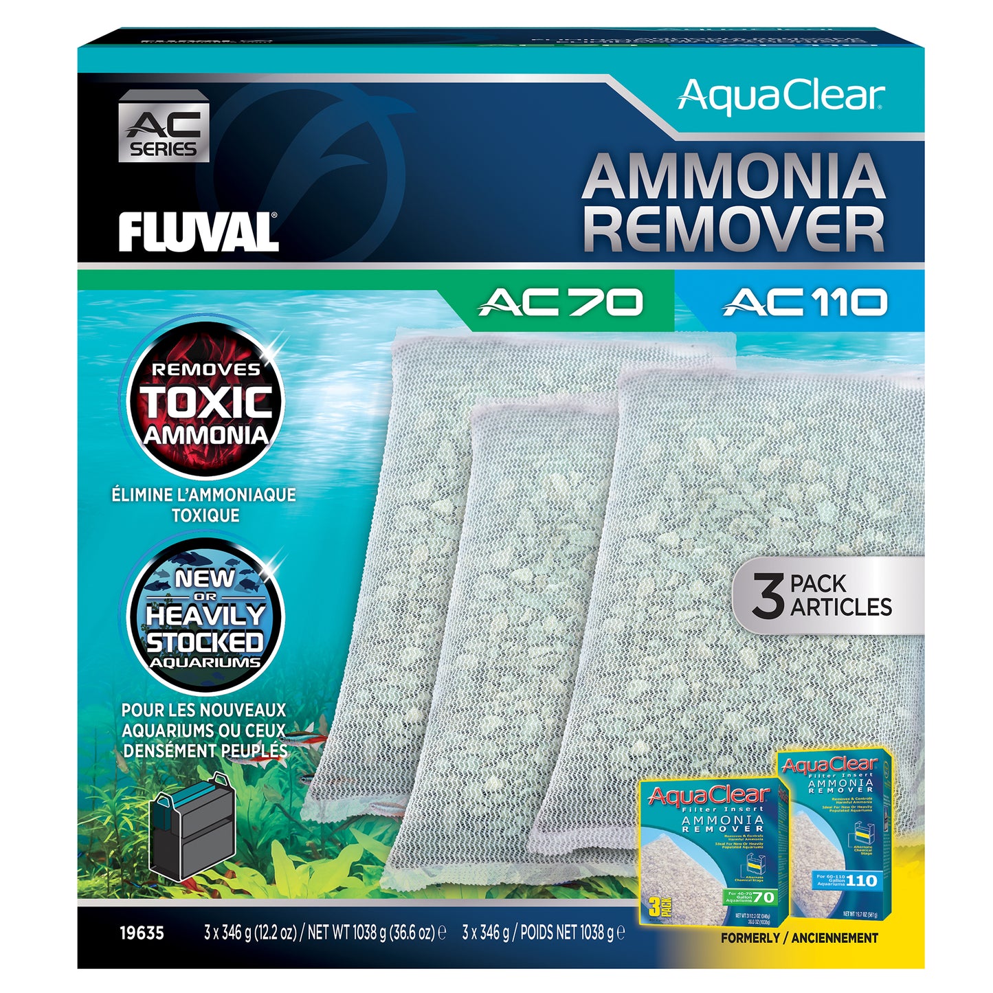 AquaClear Ammonia Remover for AC70/AC110 - 3 pack
