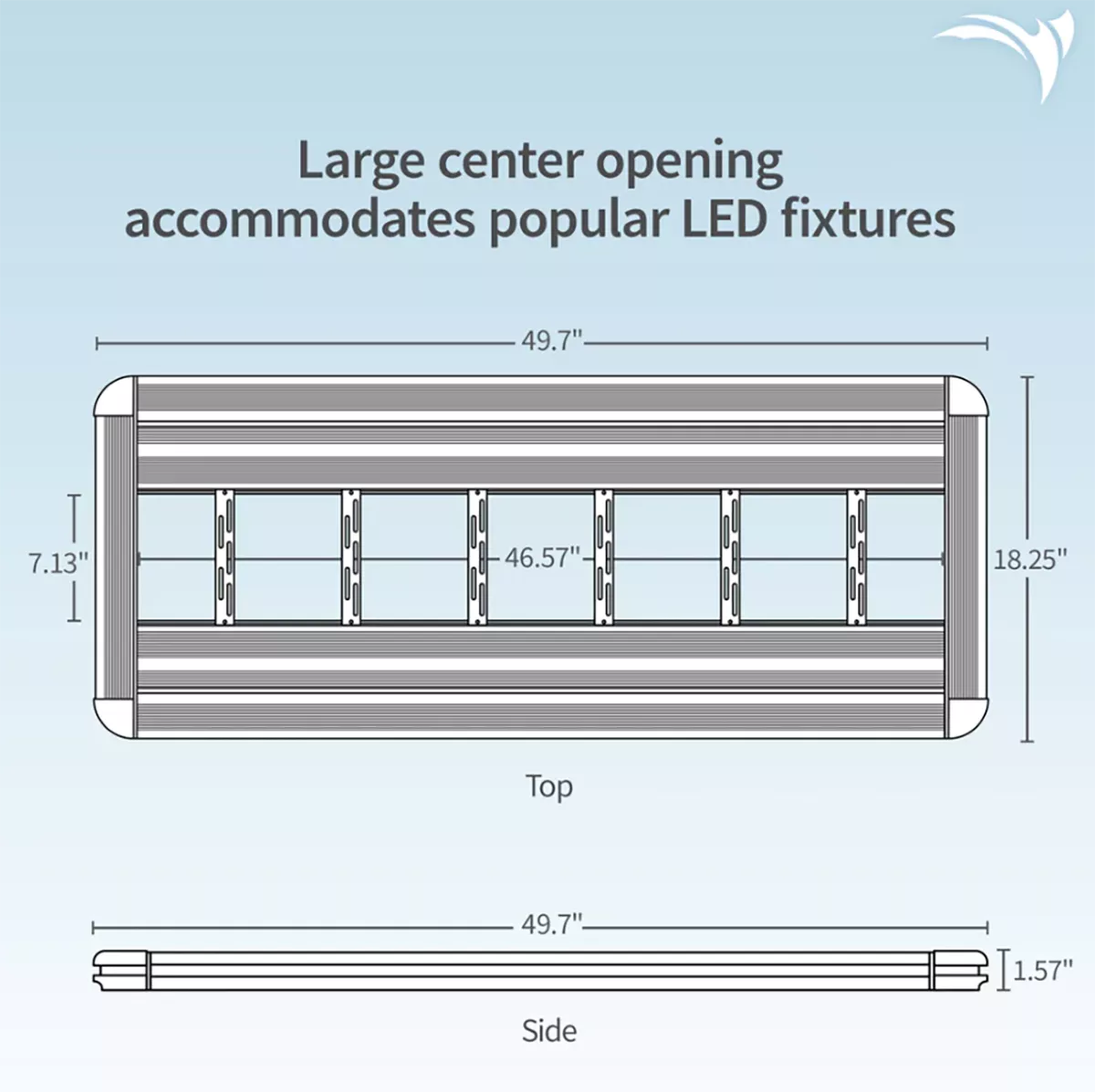 Aquatic Life T5HO G3 Hybrid 4-Lamp Light Fixture Black 48 Inch