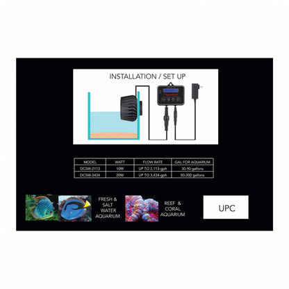Aquatop Forza MaxFlow Slim DC Wavemaker with Controller - 2113 GPH