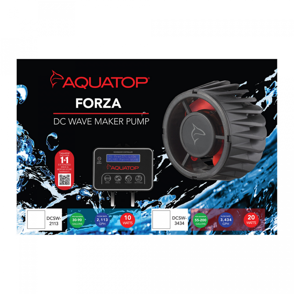 Aquatop Forza MaxFlow Slim DC Wavemaker with Controller - 2113 GPH