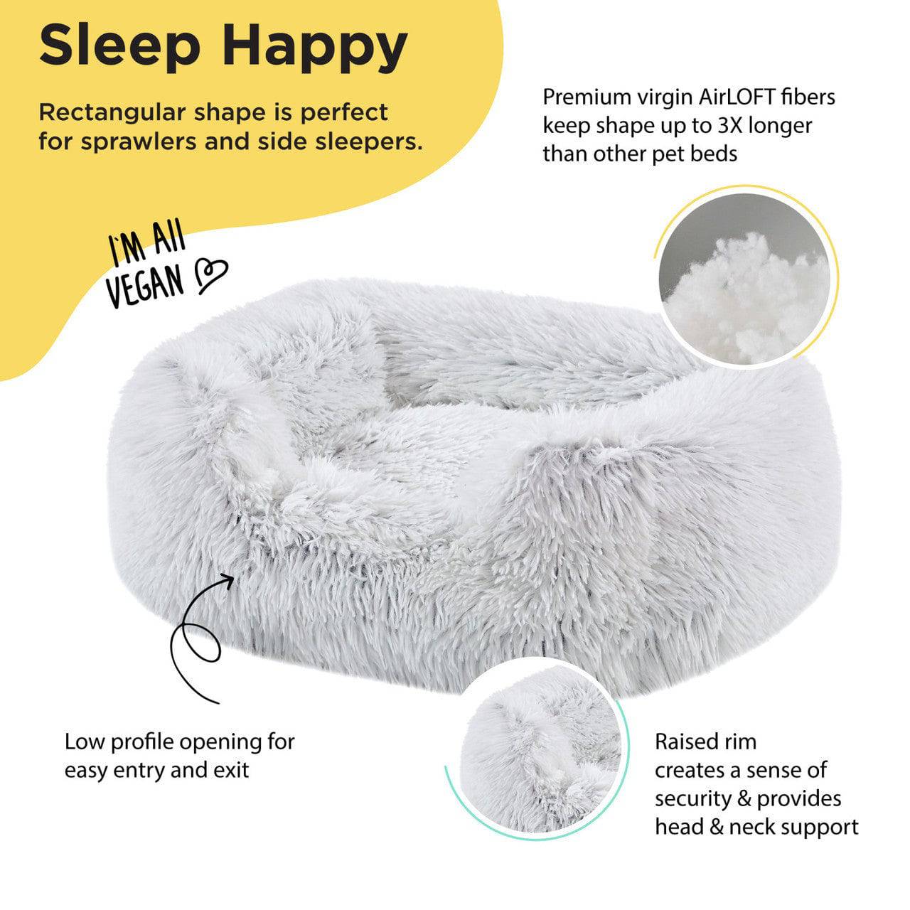 Best Friends By Sheri Soothe & Snooze Lounge Shag Dog Bed - 20" x 15" - The Pet Source