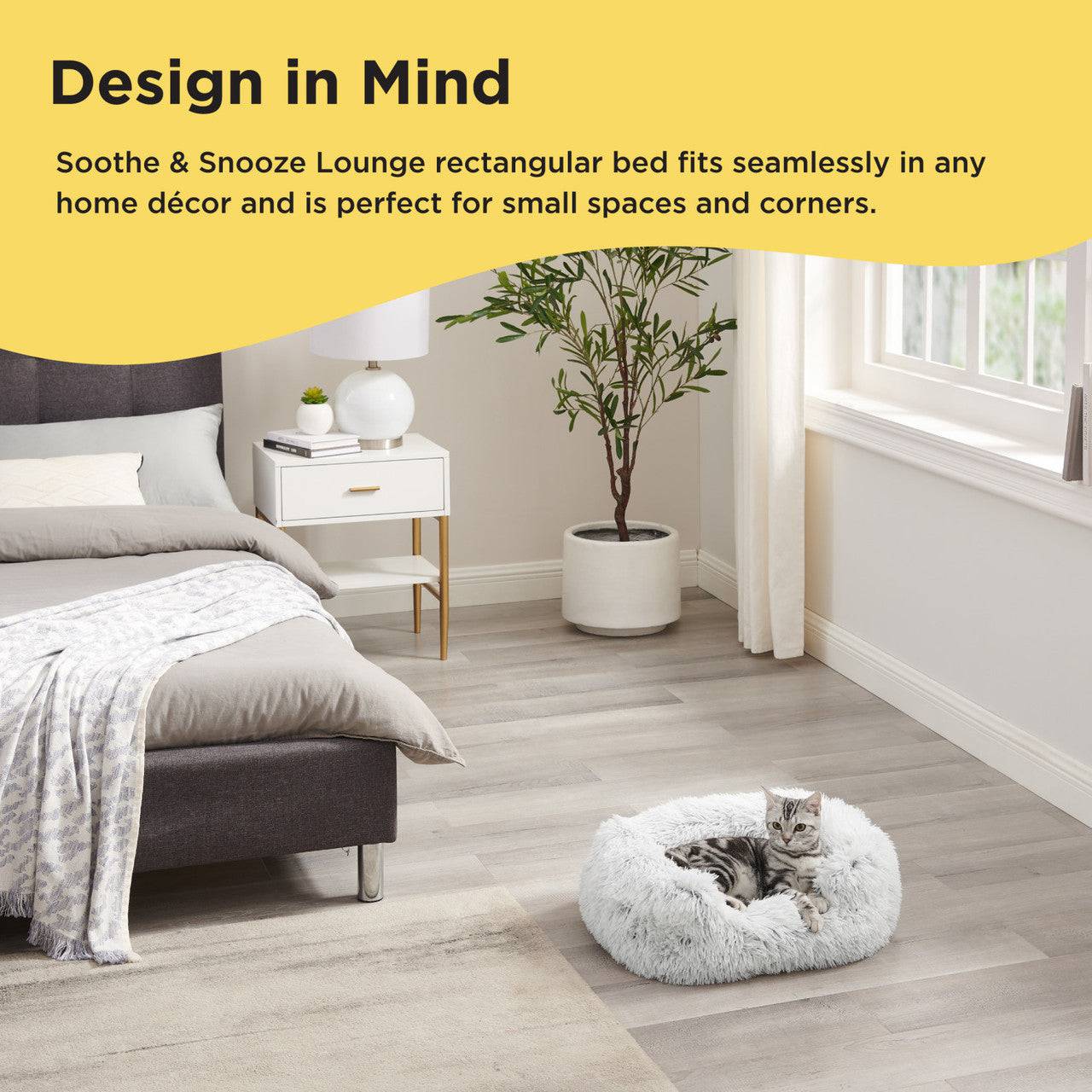 Best Friends By Sheri Soothe & Snooze Lounge Shag Dog Bed - 36" x 27" - The Pet Source