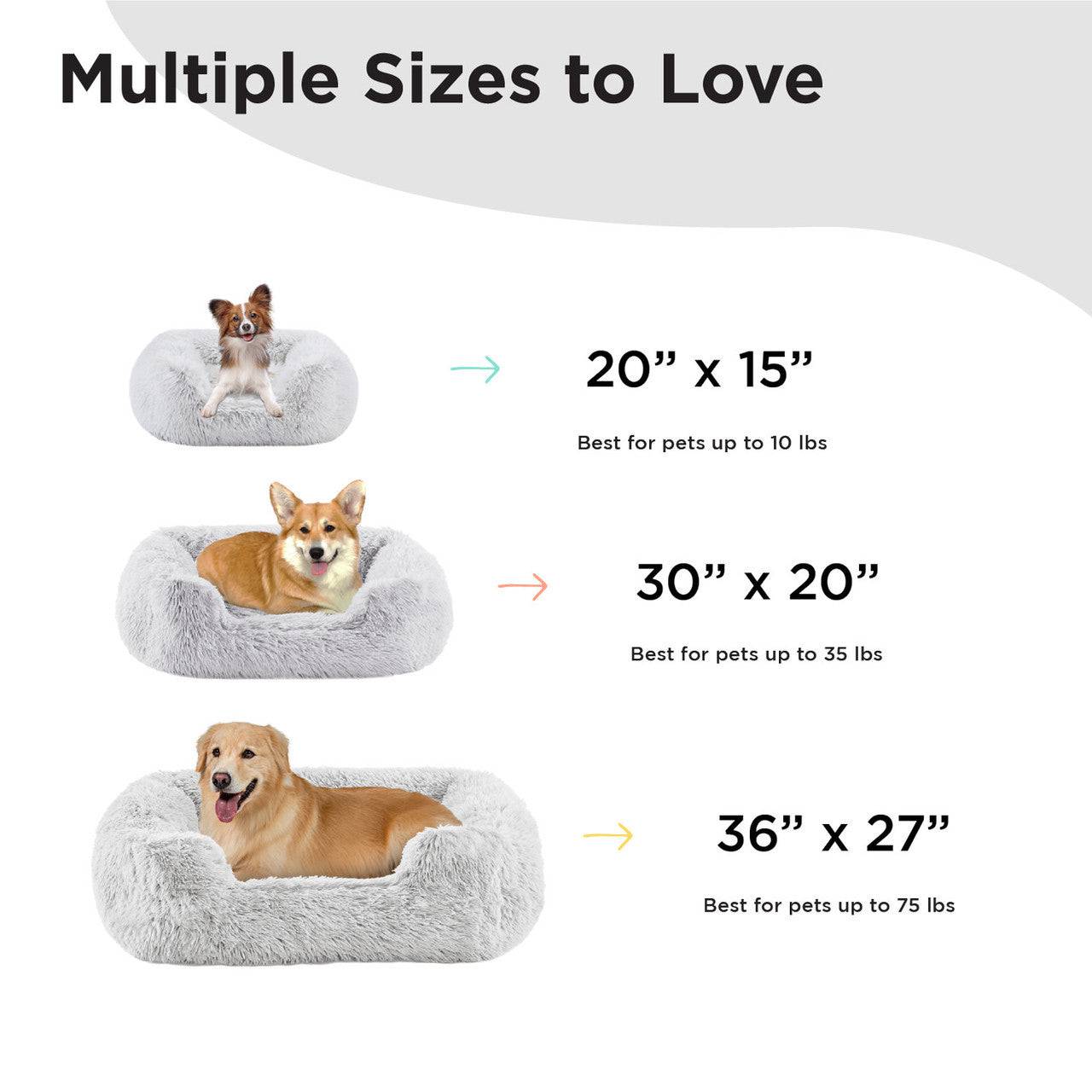 Best Friends By Sheri Soothe & Snooze Lounge Shag Dog Bed - 36" x 27" - The Pet Source