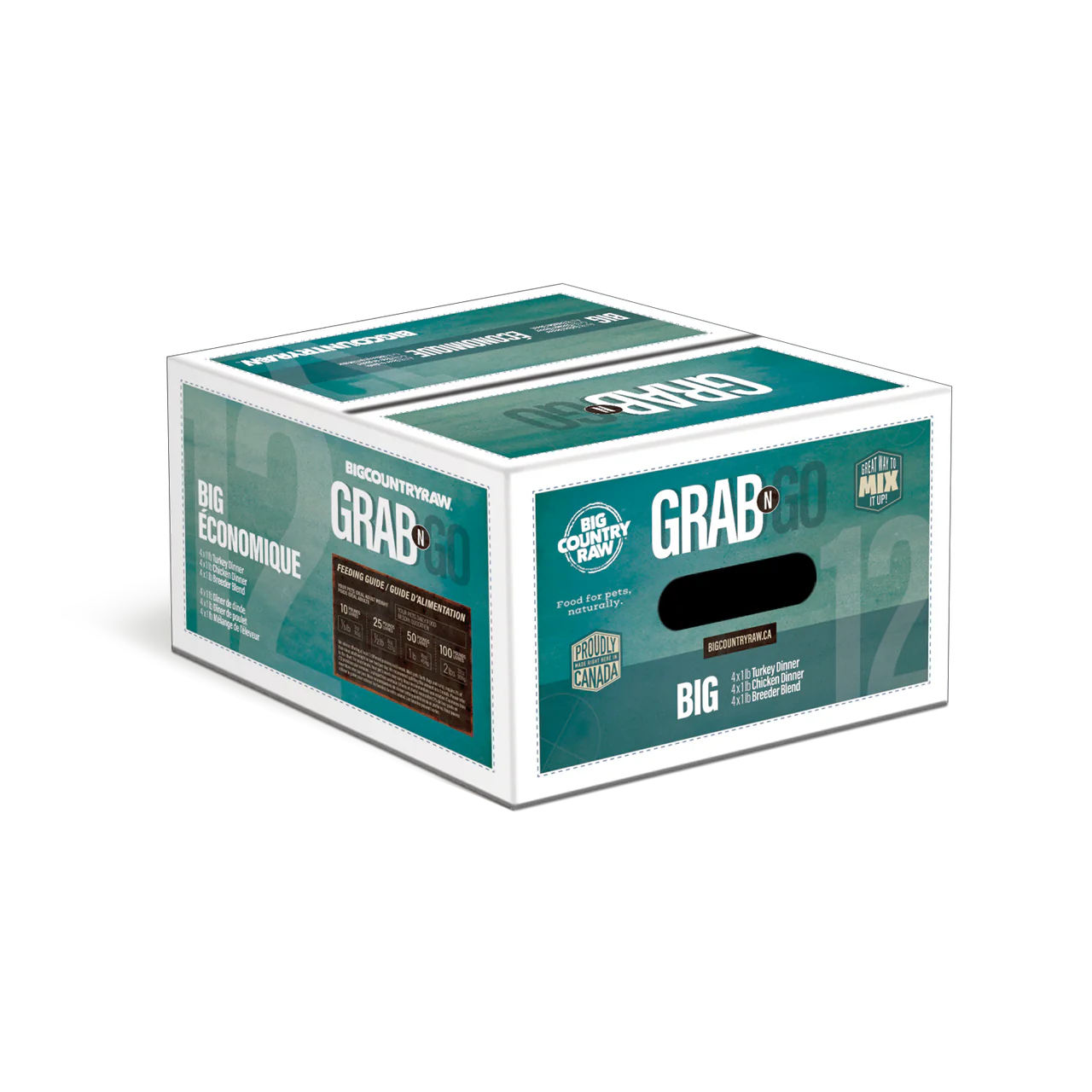 Big Country Raw Grab N Go Big Raw Frozen Dog Food - 12lb