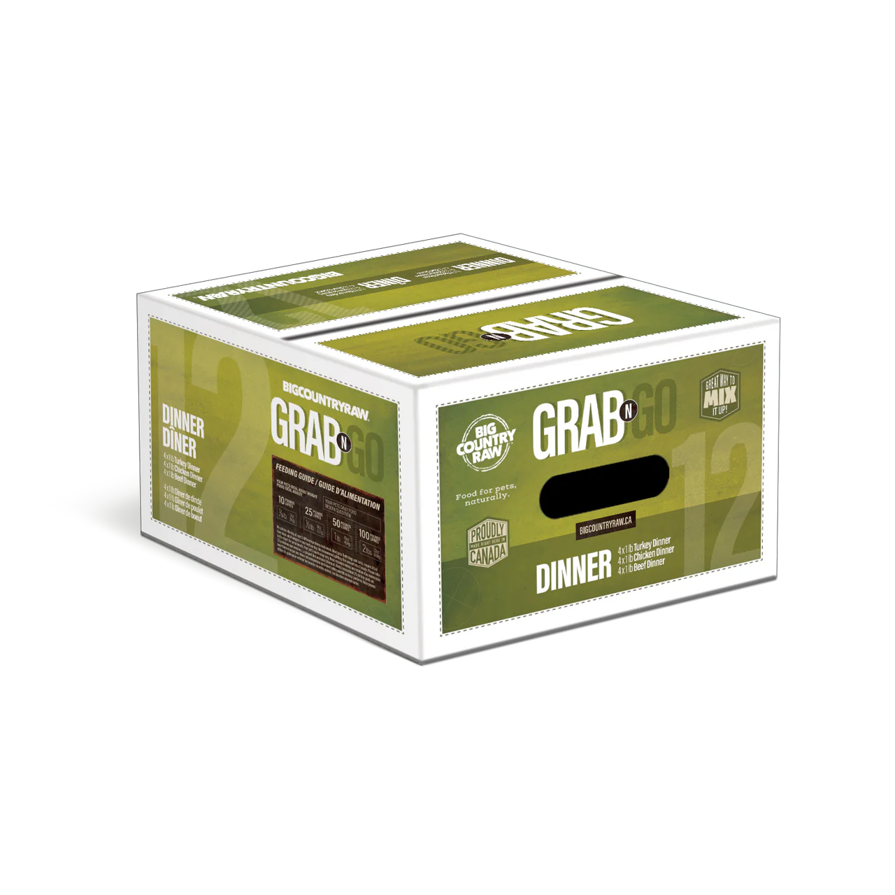 Big Country Raw Grab N Go Dinner Raw Frozen Dog Food - 12lb