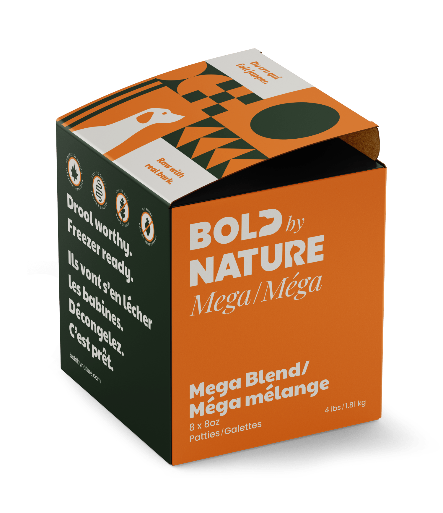 Bold By Nature Mega Blend for Dogs - Patties - 4lb - The Pet Source