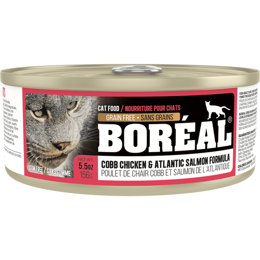 Boreal Cobb Chicken and Atlantic Salmon Wet Cat Food Can - 156g - The Pet Source