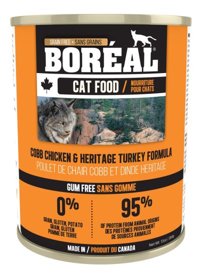 Boreal Cobb Chicken and Heritage Turkey Wet Cat Food Can - 369g