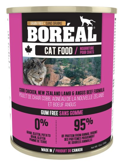 Boreal Cobb Chicken, New Zealand Lamb & Angus Beef Wet Cat Food Can - 369g