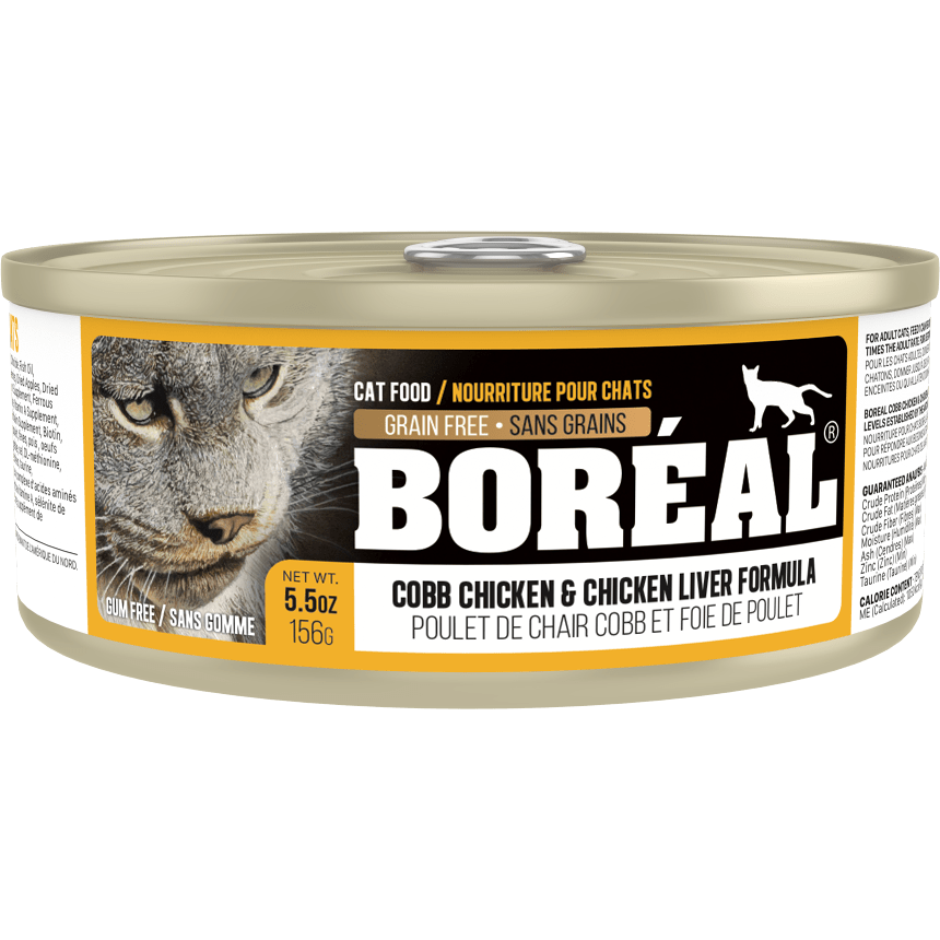 Boreal Cobb Chicken and Chicken Liver Wet Cat Food Can - 156g - The Pet Source