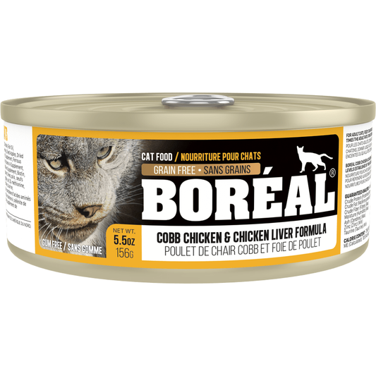Boreal Cobb Chicken and Chicken Liver Wet Cat Food Can - 156g - The Pet Source
