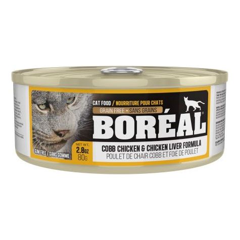 Boreal Cobb Chicken and Chicken Liver Wet Cat Food Can - 80g