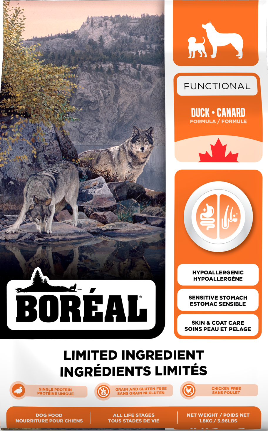 Boreal Functional Limited Ingredient Duck Dry Dog Food - 1.8kg