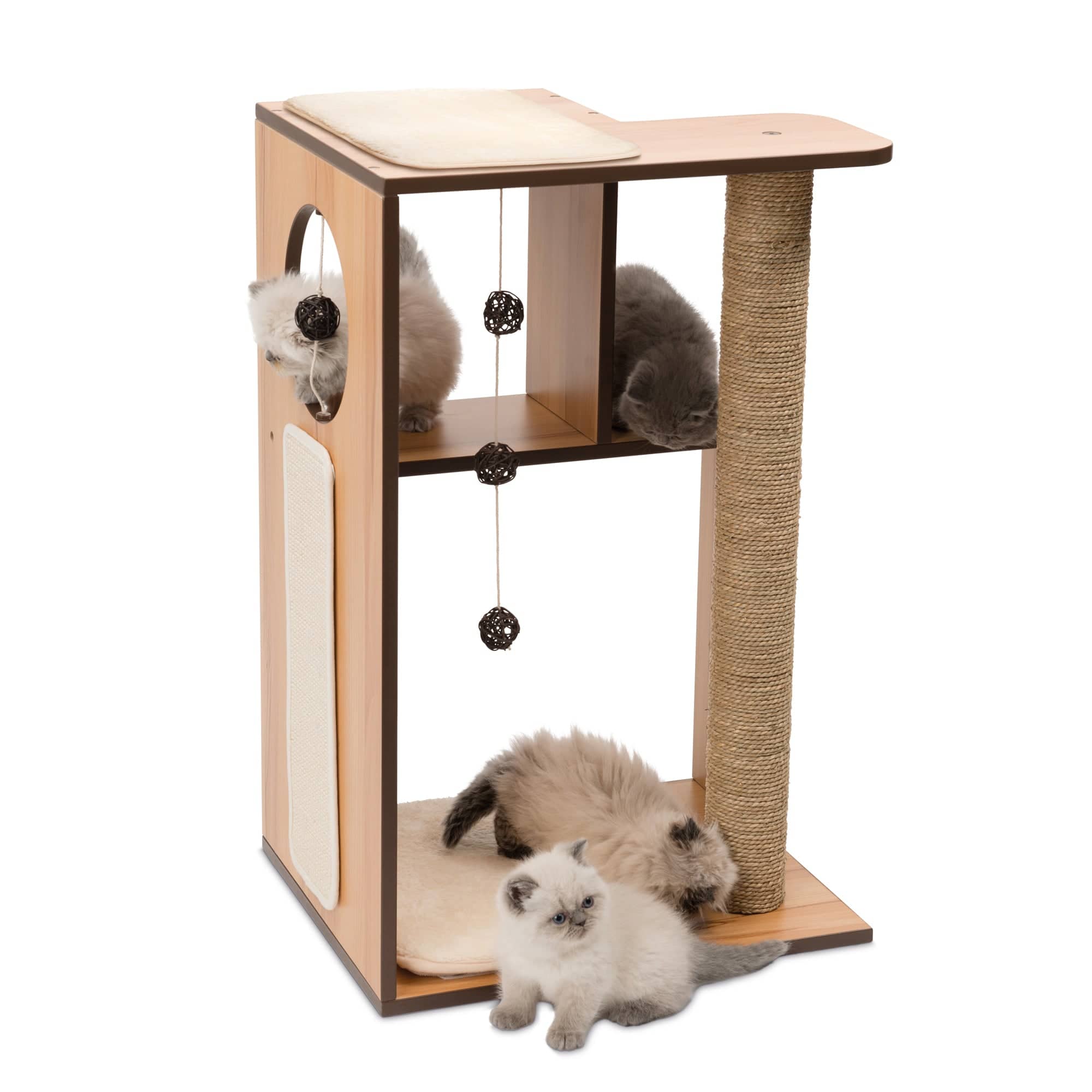 Catit Vesper V-Box - Walnut - Large - 50 x 40 x 78 cm - The Pet Source