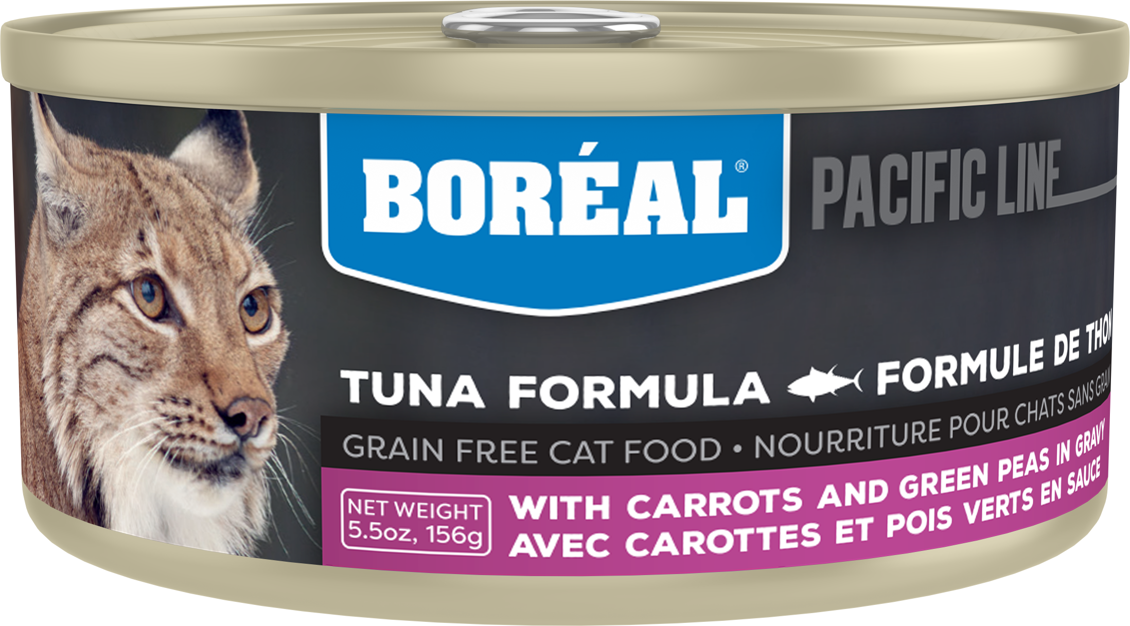 Boreal Red Tuna, Carrot & Green Pea in Gravy Wet Cat Food Can - 156g