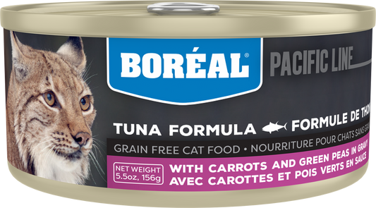 Boreal Red Tuna, Carrot & Green Pea in Gravy Wet Cat Food Can - 156g