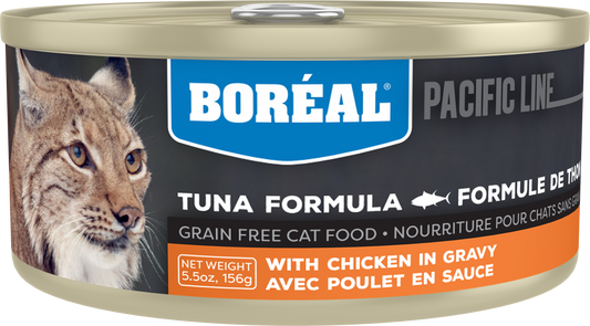 Boreal Red Tuna With Chicken in Gravy Wet Cat Food Can - 156g