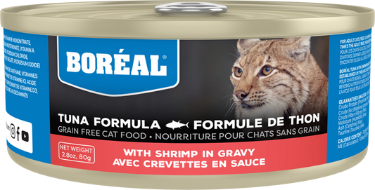 Boreal Red Tuna With Shrimp in Gravy Wet Cat Food Can - 80g