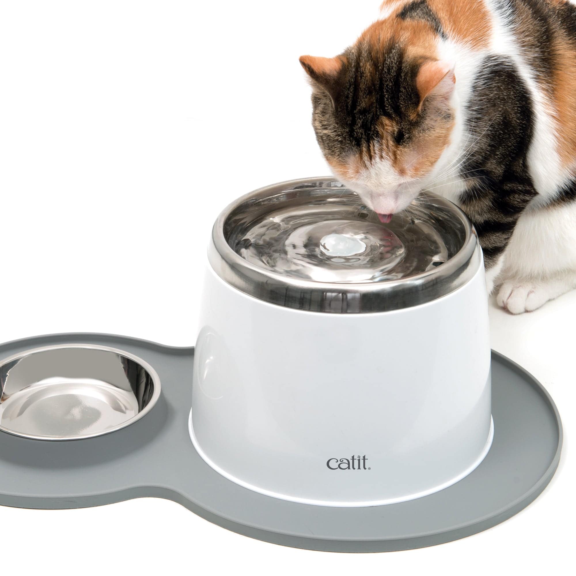 Catit Peanut Placemat Medium - Grey - The Pet Source