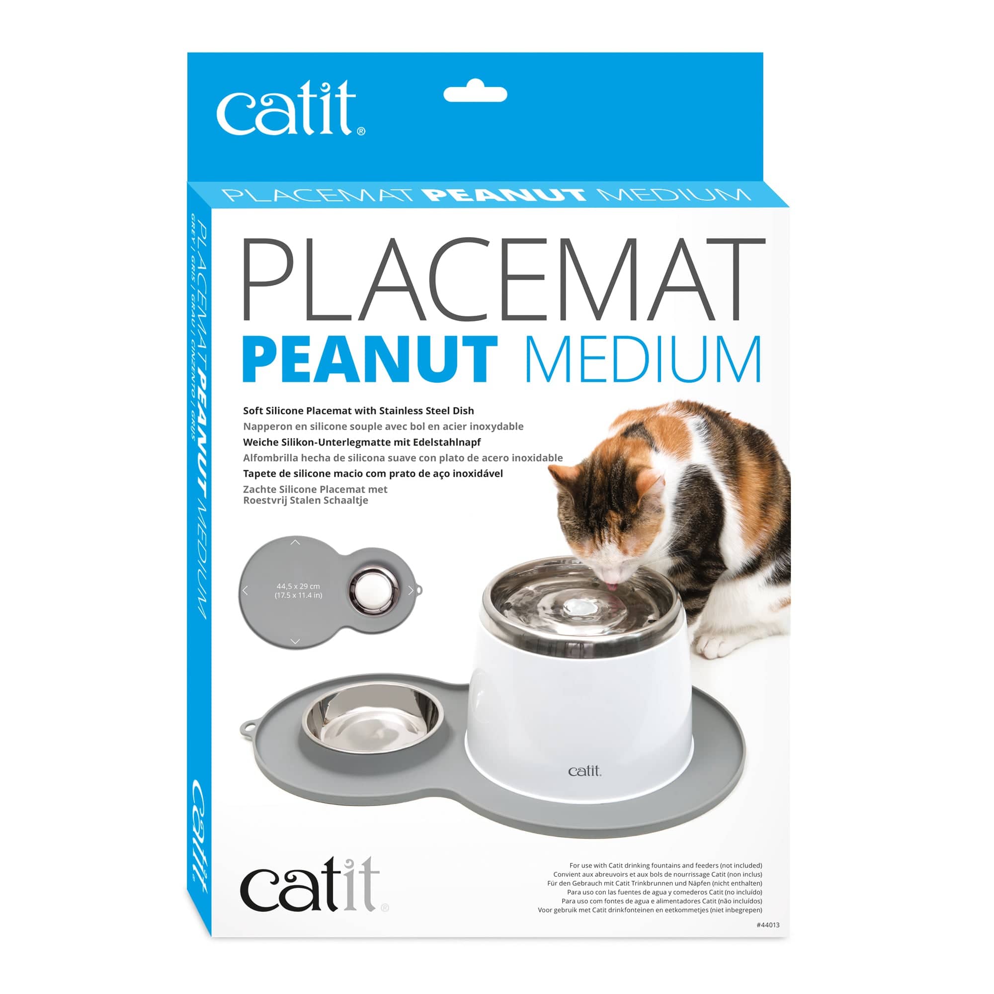 Catit Peanut Placemat Medium - Grey - The Pet Source