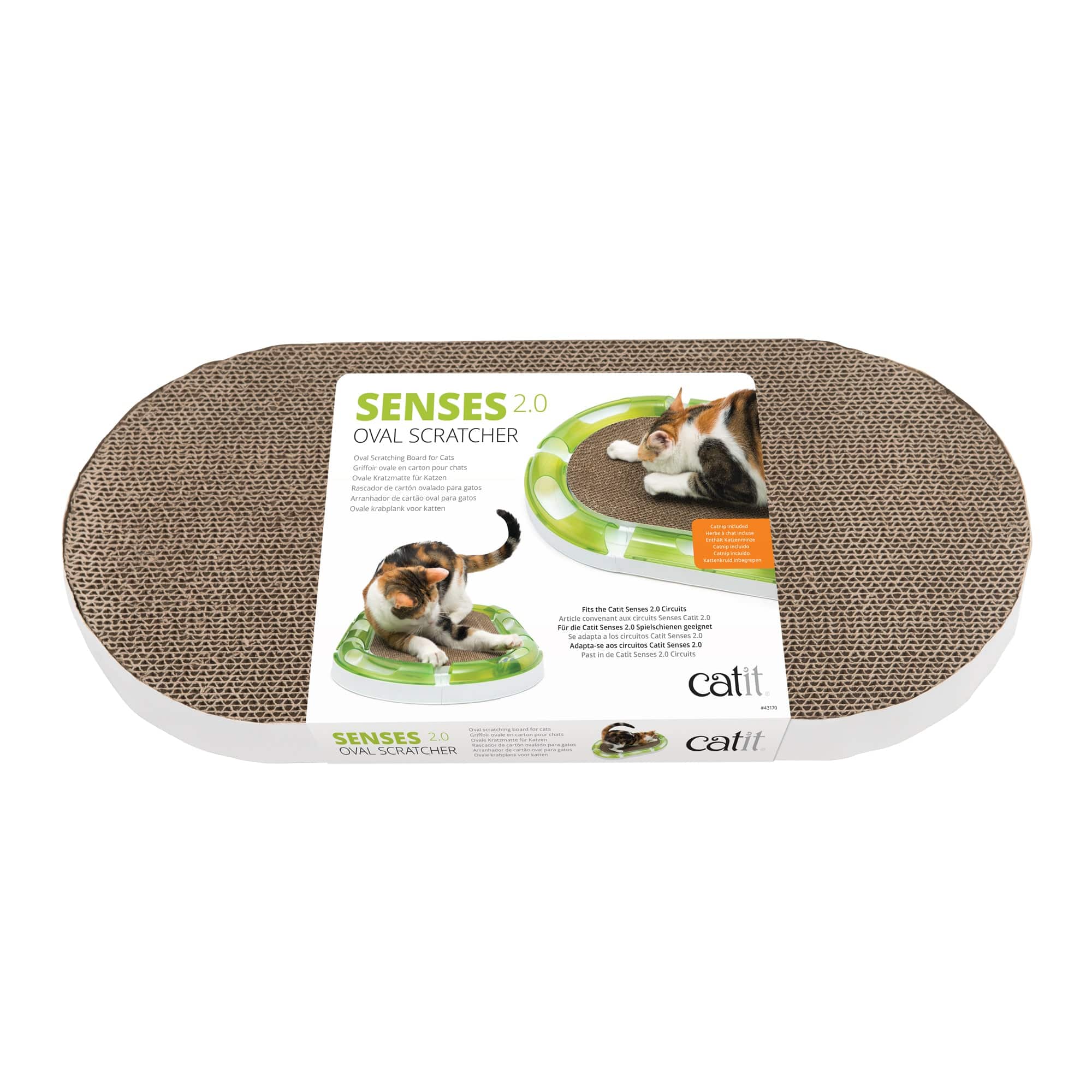 Catit Senses 2.0 Oval Circuit Scratcher - The Pet Source