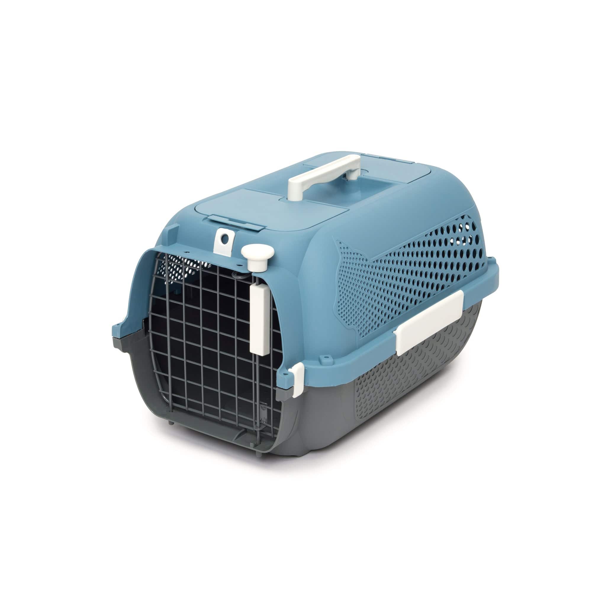 Catit Cat Carrier - Blue-Grey - Small - 19 x 12.8 x 11 in - The Pet Source