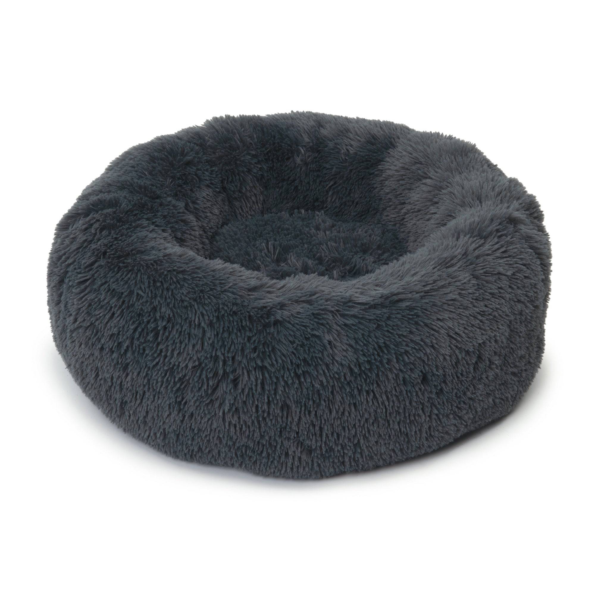 Catit Fluffy Bed - Dark Grey - 20in Diameter - The Pet Source