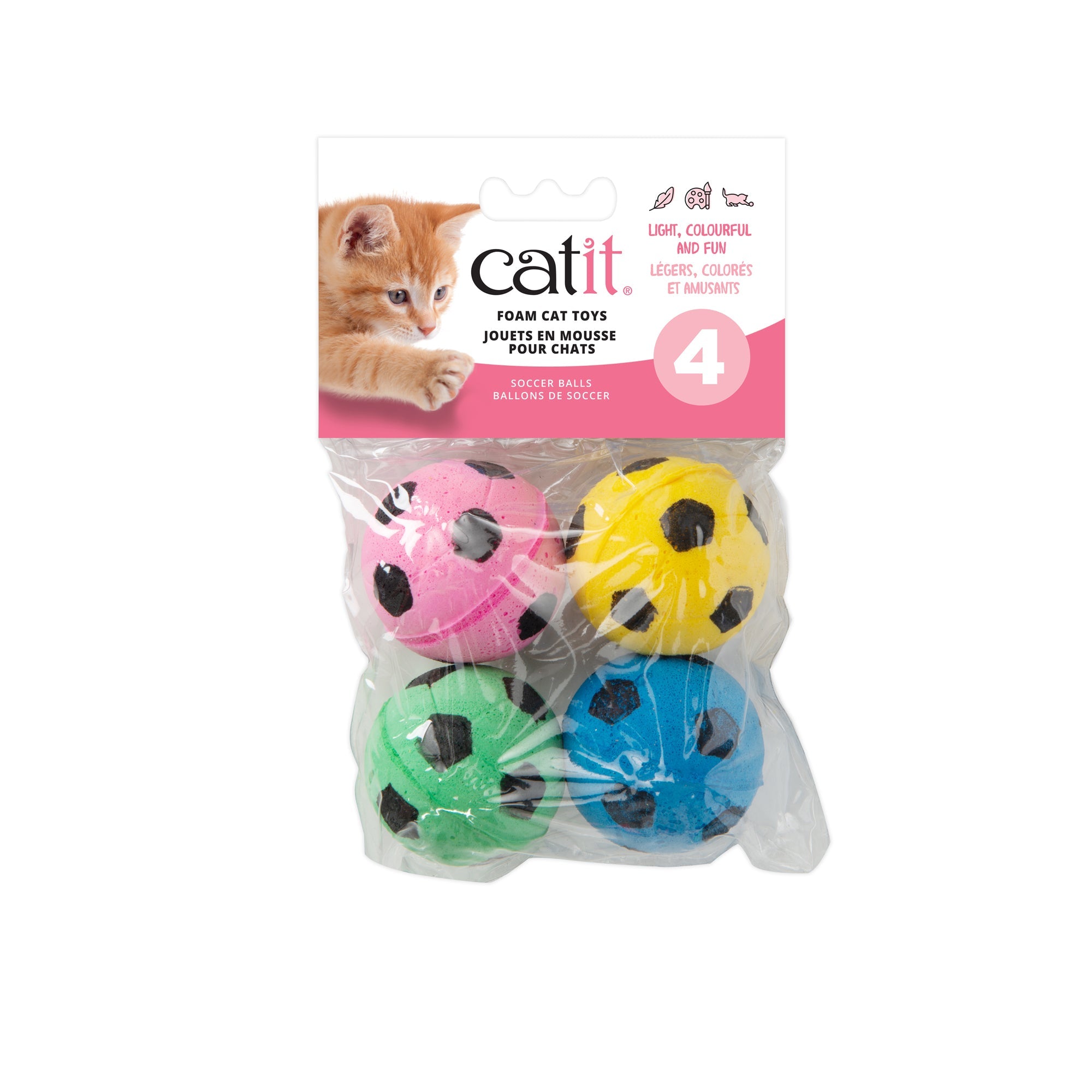 Catit Foam Soccer Balls - 4 pack - The Pet Source