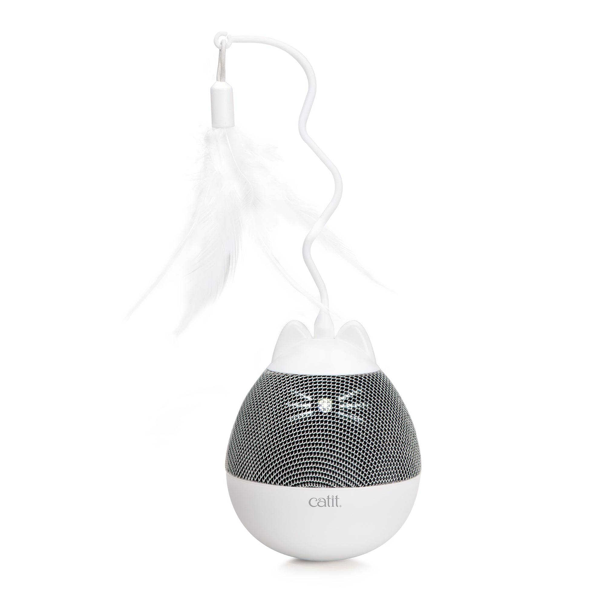 Catit PIXI Spinner Electronic Cat Toy - White & Grey - The Pet Source