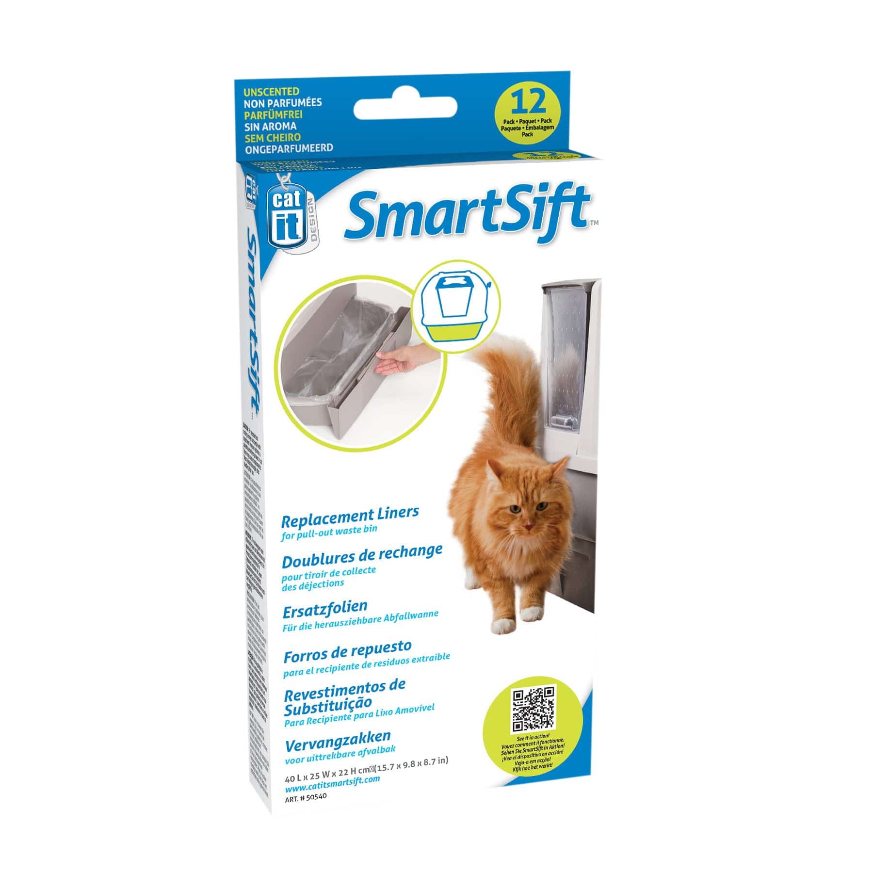 Catit Design SmartSift Replacement Liners - 12-pack For Pull-Out Waste Bin - The Pet Source