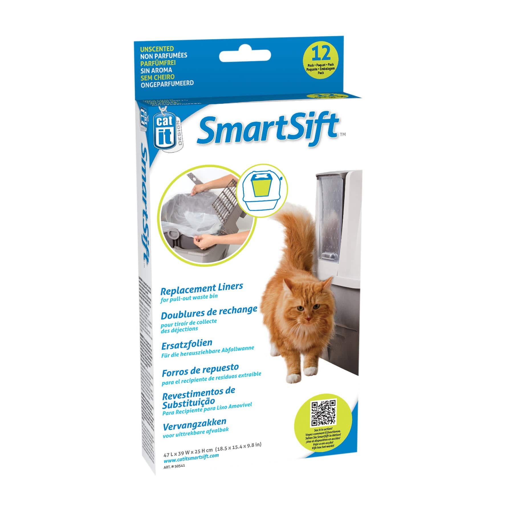 Catit Design SmartSift Replacement Liners - 12-pack For Cat Pan Base - The Pet Source