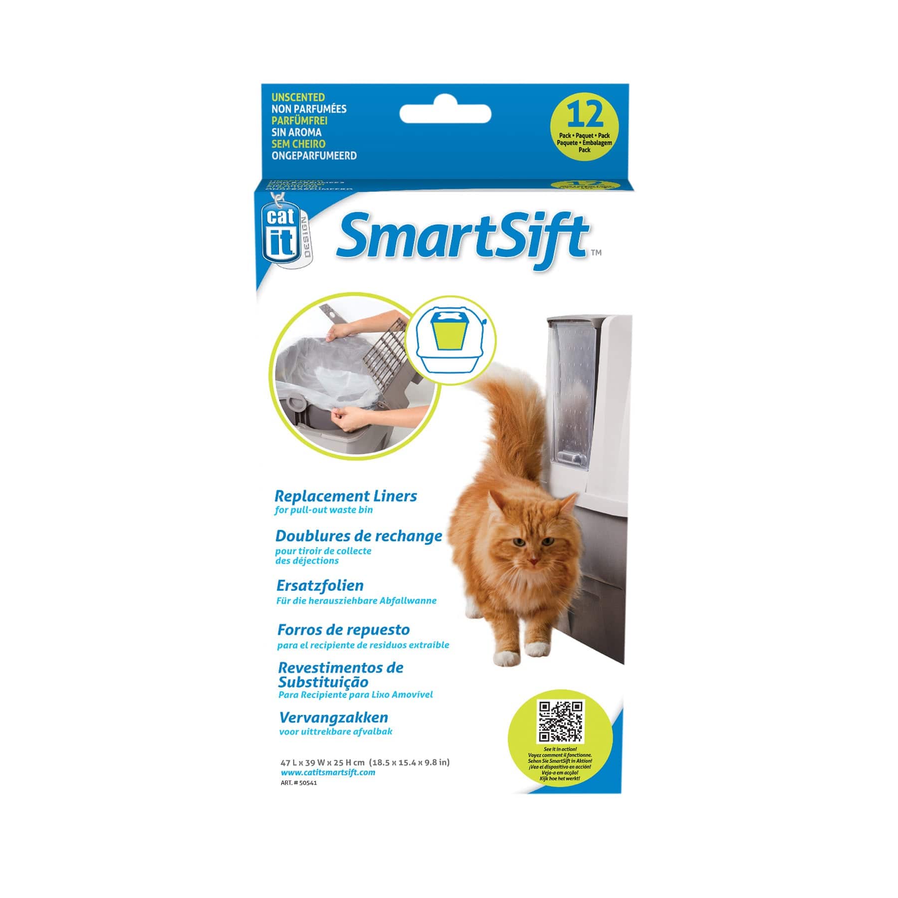 Catit Design SmartSift Replacement Liners - 12-pack For Cat Pan Base - The Pet Source