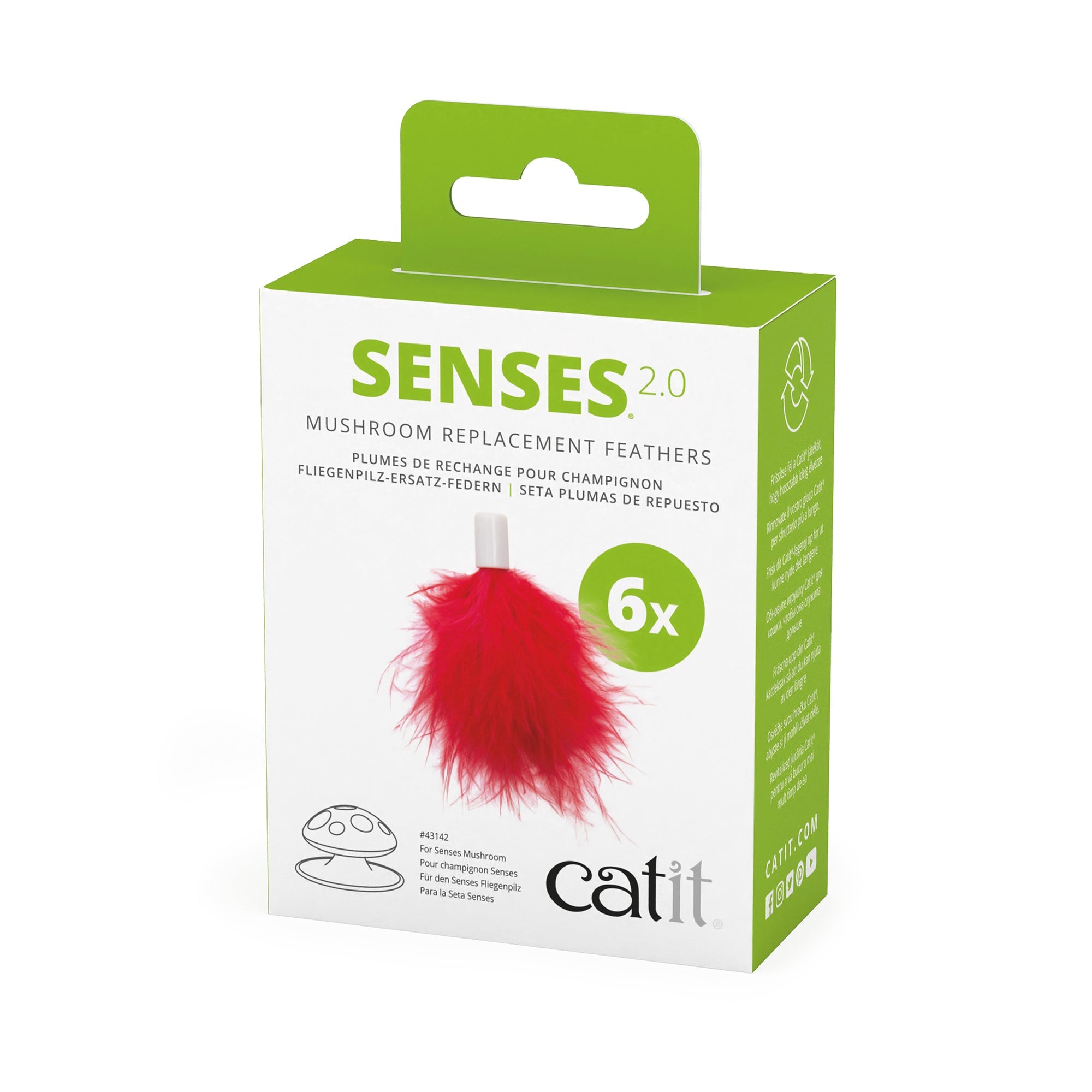 Catit Senses Mushroom Replacement Feathers - 6 pack - The Pet Source