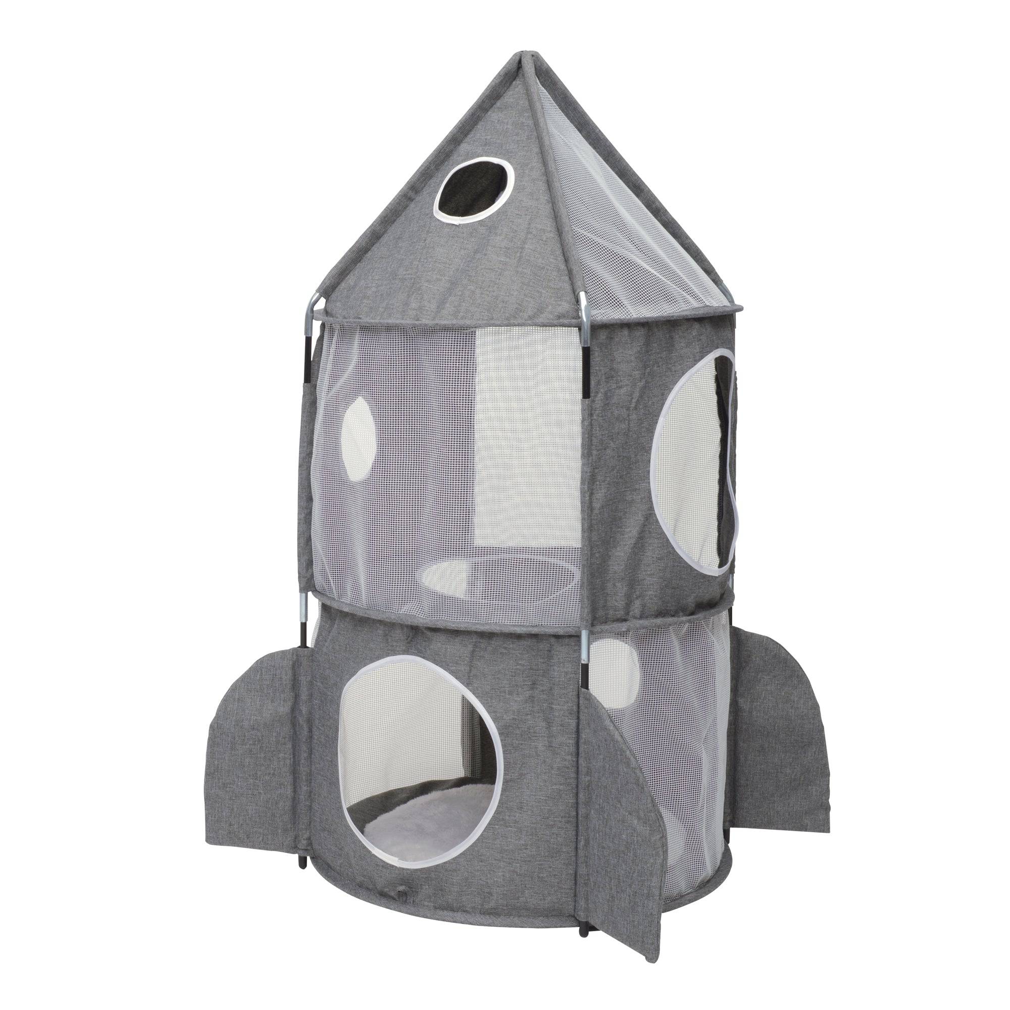 Catit Vesper Rocket - Grey - 50 x 50 x 90 cm (19.6 in x 19.6 in x 35.4 in) - The Pet Source