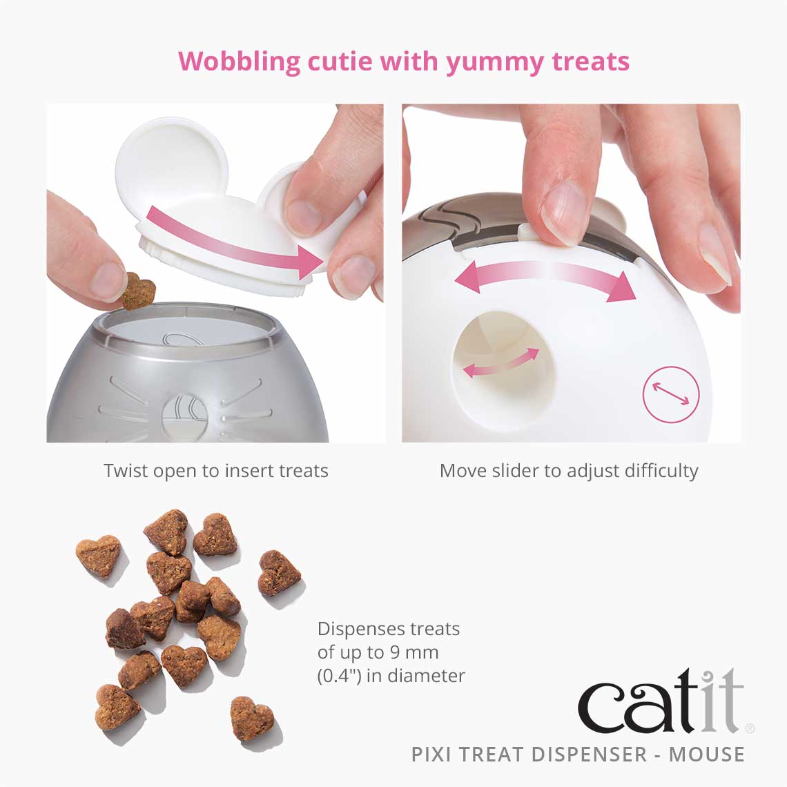 Catit PIXI Treat Dispenser - Mouse - The Pet Source