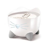 Catit PIXI Fountain - White with Stainless Steel Top - 2.5L - The Pet Source