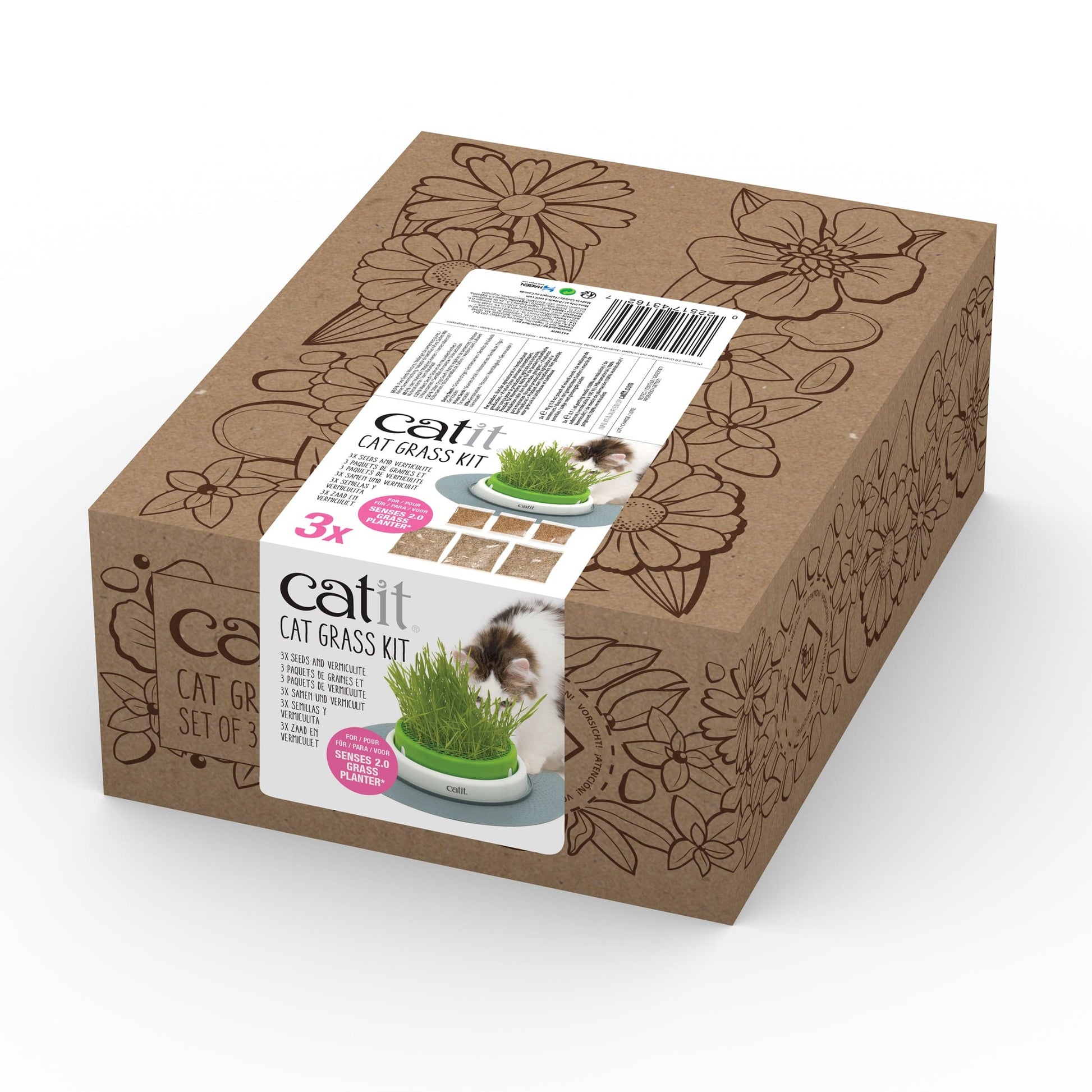Catit Senses 2.0 Cat Grass Kit - Set of 3 - The Pet Source